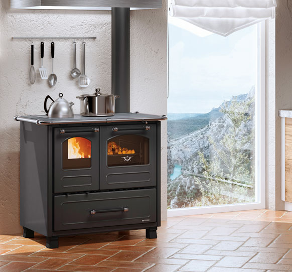 Дровяная кухонная плита La Nordica FAMILY 4,5 Черный антрацит